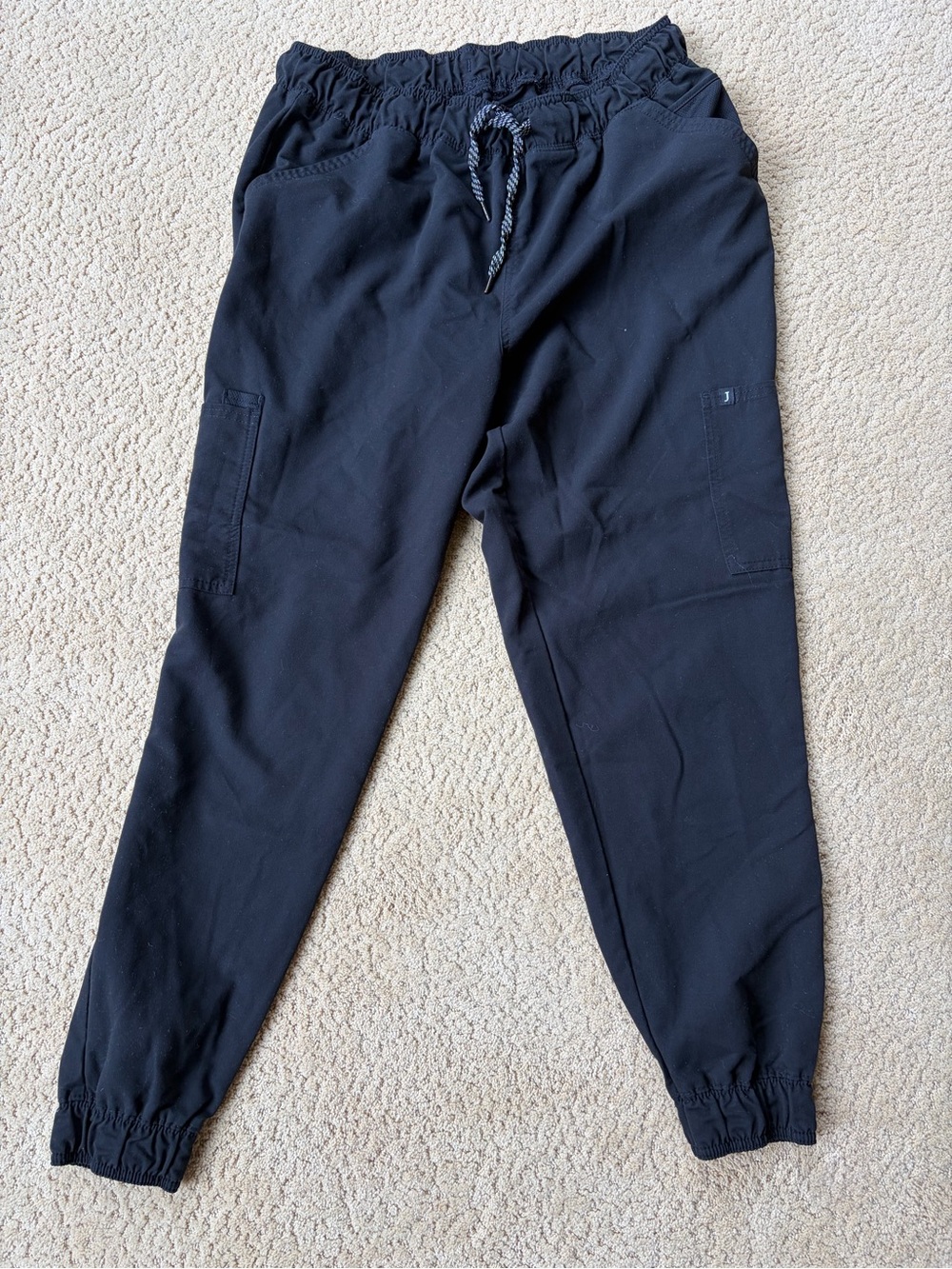 Women’s Januu XL Black Jogger SCRUBS - Elastic Waist with Drawstring
